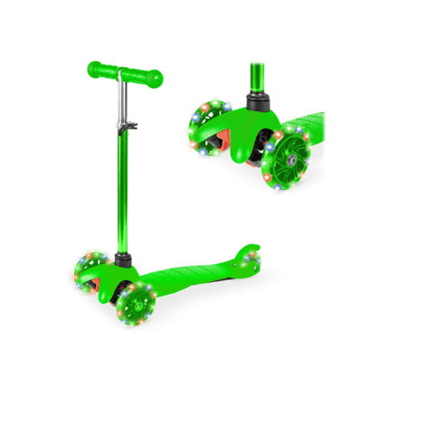 3-Wheel LED Adjustable Scooter - Green