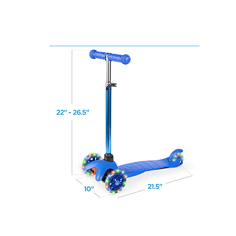 3-Wheel LED Adjustable Scooter - Blue
