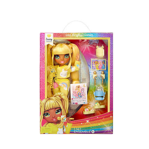 Rainbow High Jr High PJ Party - Sunny, Yellow 9" Posable Blonde Fashion Doll