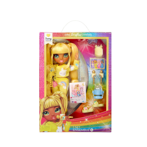 Rainbow High Jr High PJ Party - Sunny, Yellow 9" Posable Blonde Fashion Doll