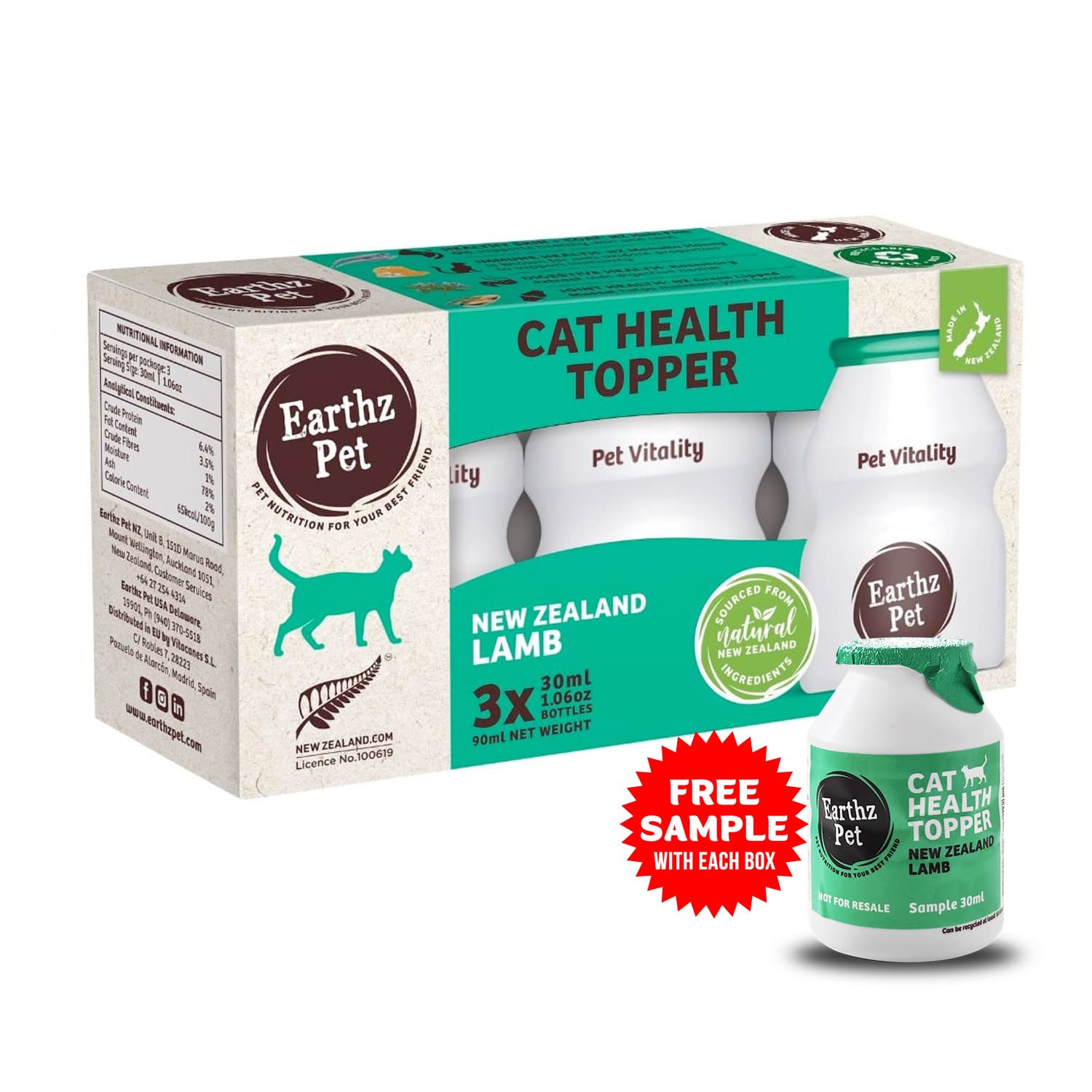 Earthz Pet New Zealand Lamb Health Topper for Cats Earthz Pet New Zealand Lamb Health Topper for Cats