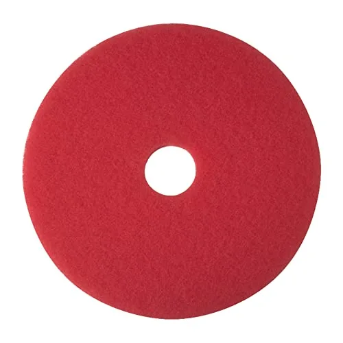 Niagara 5100N Buffing Floor Pads, 17 in Diameter, Red, Case of 5