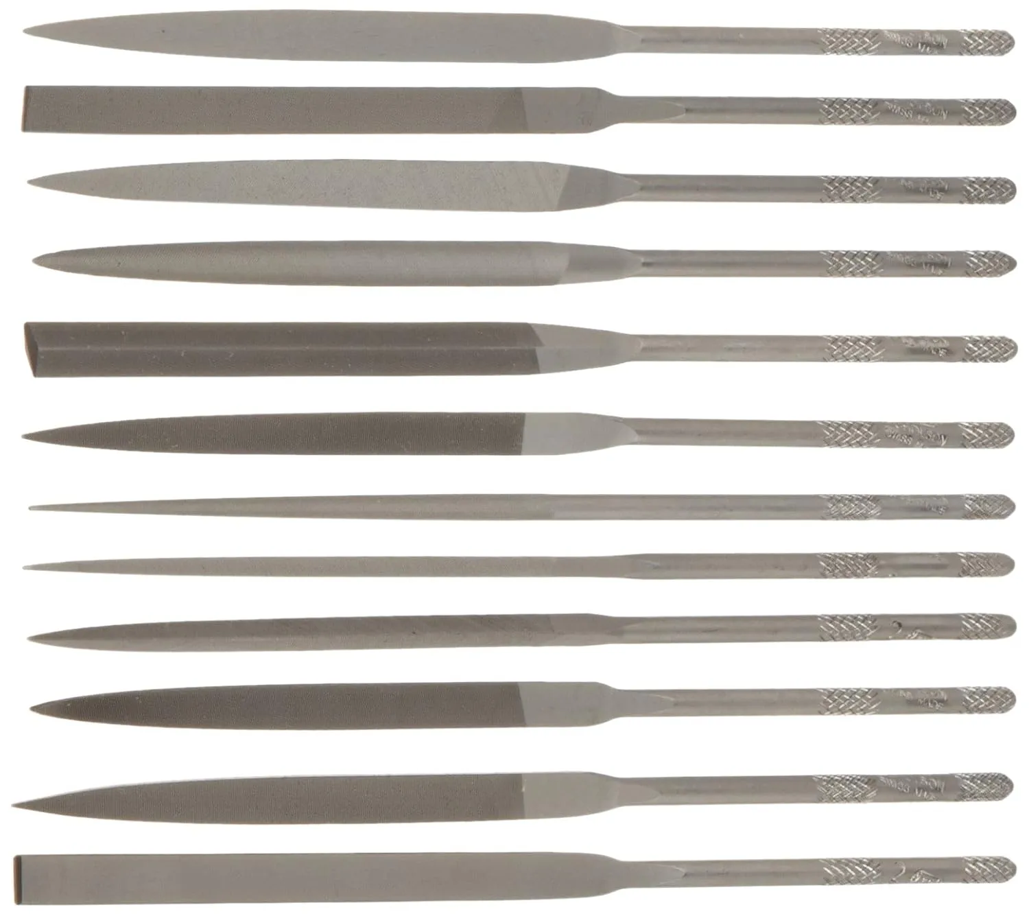 CRESCENT/NICHOLSON 12-Piece Needle File Set, Swiss Pattern Double-Cut