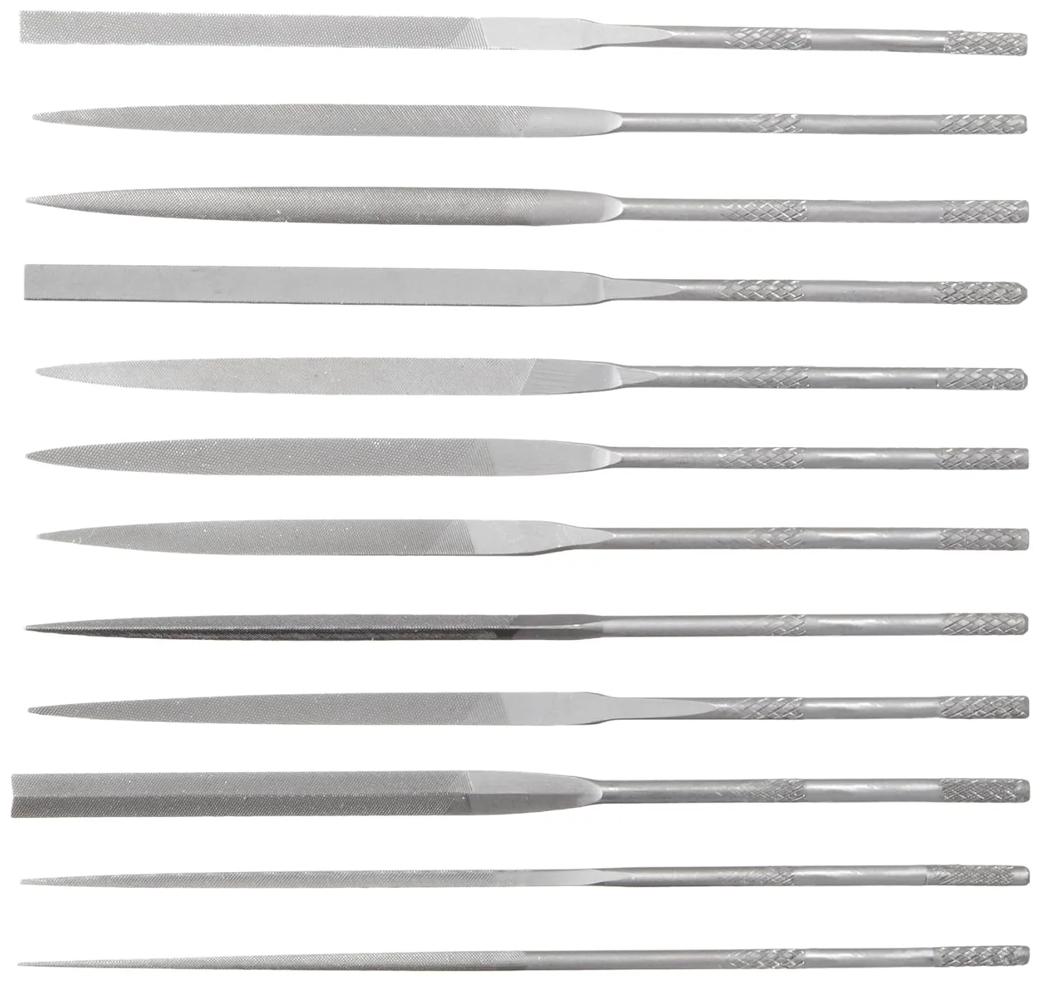 CRESCENT/NICHOLSON 12-Piece Needle File Set, Swiss Pattern Double-Cut