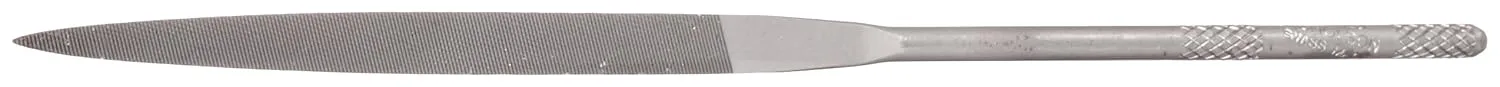 Nicholson Needle File with Handle, Barrette, Double-Cut, #0, 6-1/4" Model 38003