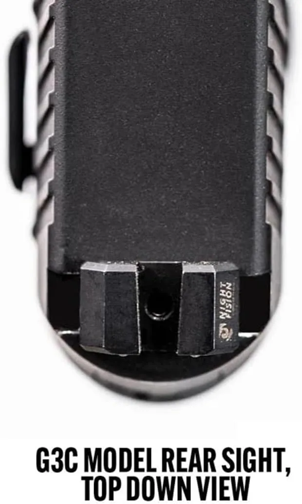 NIGHT FISION Standard Height Perfect Dot Tritium Night Sight Set Compatible with Taurus G3C/GX4