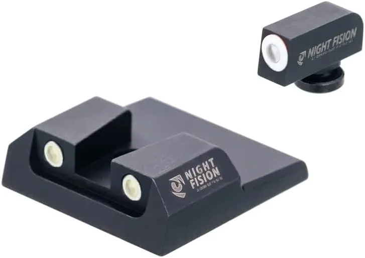 Night Fision Tritium Night Sight Set for Taurus G2C/G2/G3/TX22 - Perfect Dot Front Sight with Fluorescent Ring