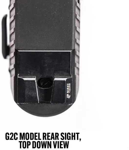 Night Fision Tritium Night Sight Set for Taurus G2C/G2/G3/TX22 - Perfect Dot Front Sight with Fluorescent Ring
