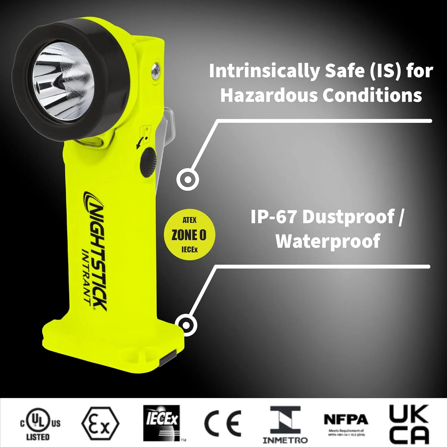Nightstick Intrant Intrinsically Safe Dual-Light Angle Light