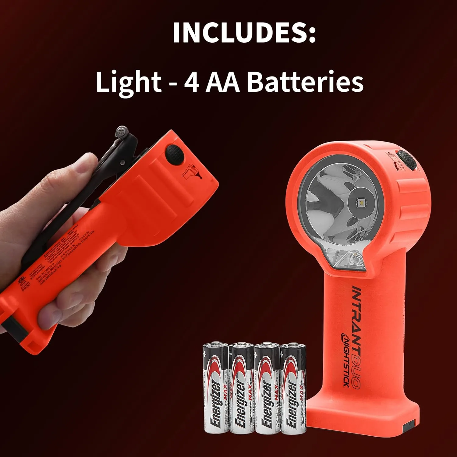 Nightstick INTRANT DUO TURBO Intrinsically Safe Dual-Light Angle Light - 4 AA