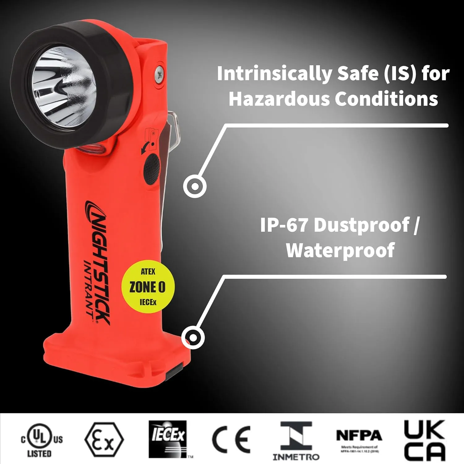Nightstick Intrant Intrinsically Safe Dual-Light Angle Light