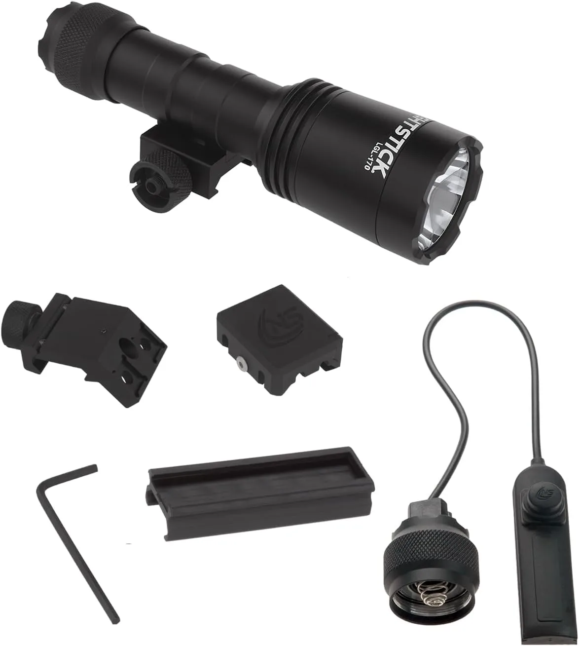 Nightstick LGL-170A2 Rechargeable Long-Gun Light Kit | Complete Weapon Lighting System for Rifle/Carbine/Shotgun