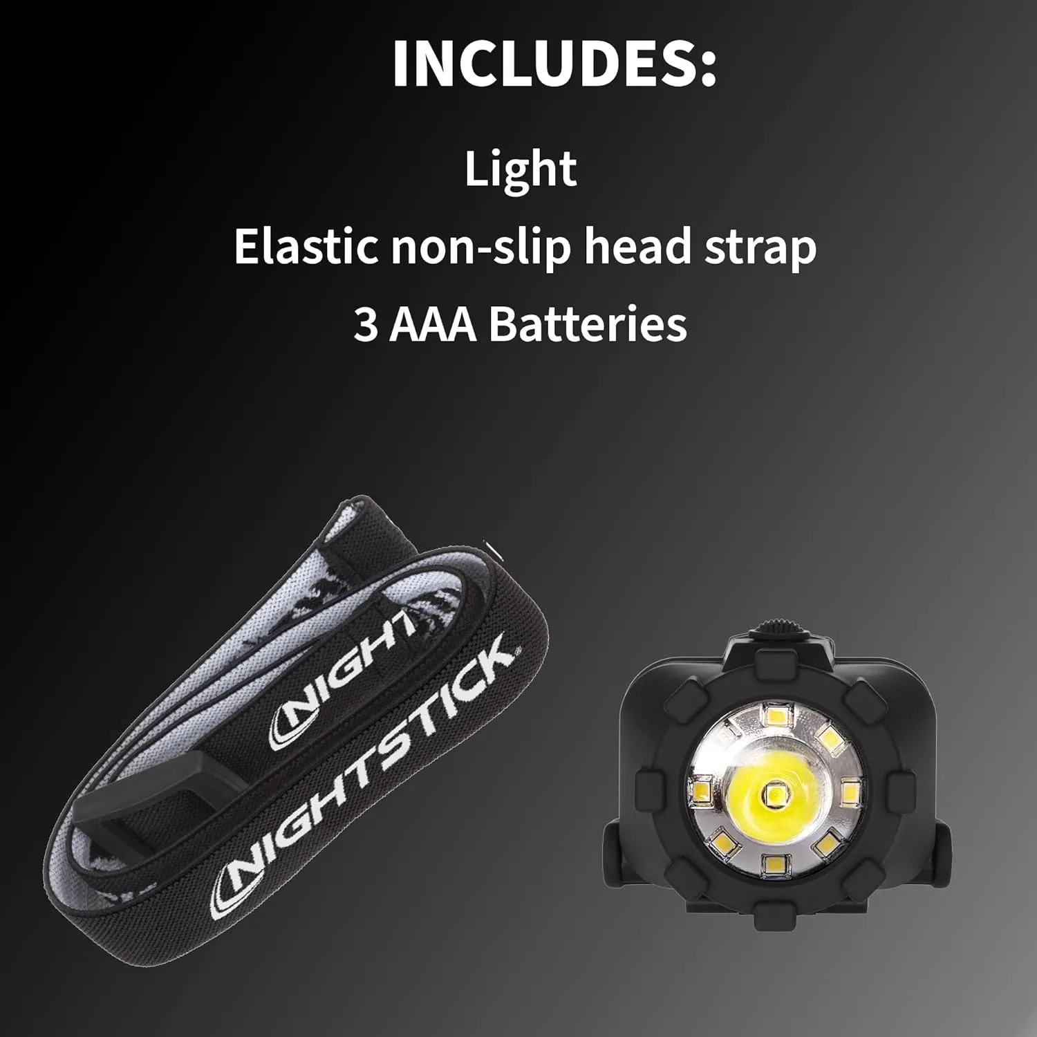 Nightstick NSP-4602B Dual-Light Headlamp, Black