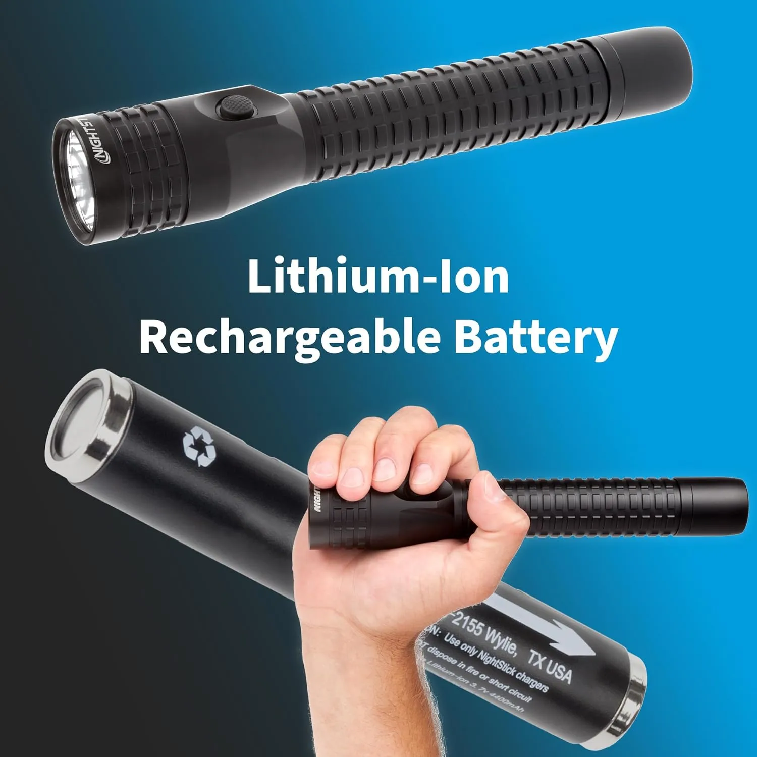 Nightstick NSR-9614XL Metal Rechargeable Duty/Personal-Size Flashlight,Black