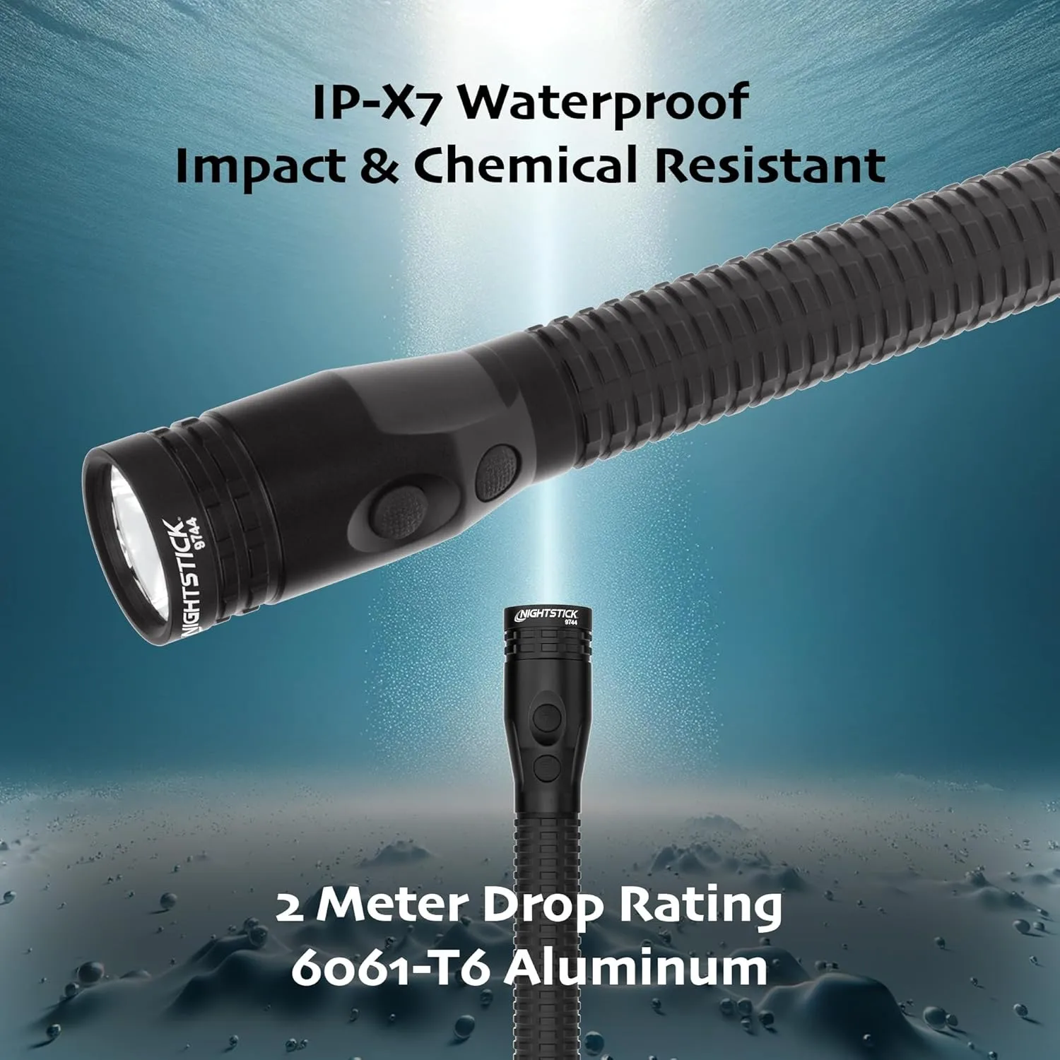 Nightstick Full-Size Black NSR-9744XL Metal Multi-Function Rechargeable Led Flashlight