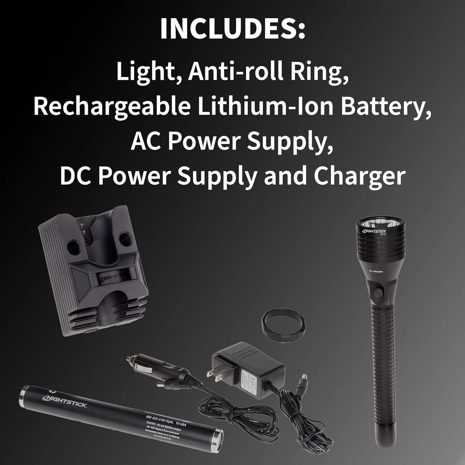 Nightstick NSR-9746X Dual-Light Rechargeable LED Flashlight