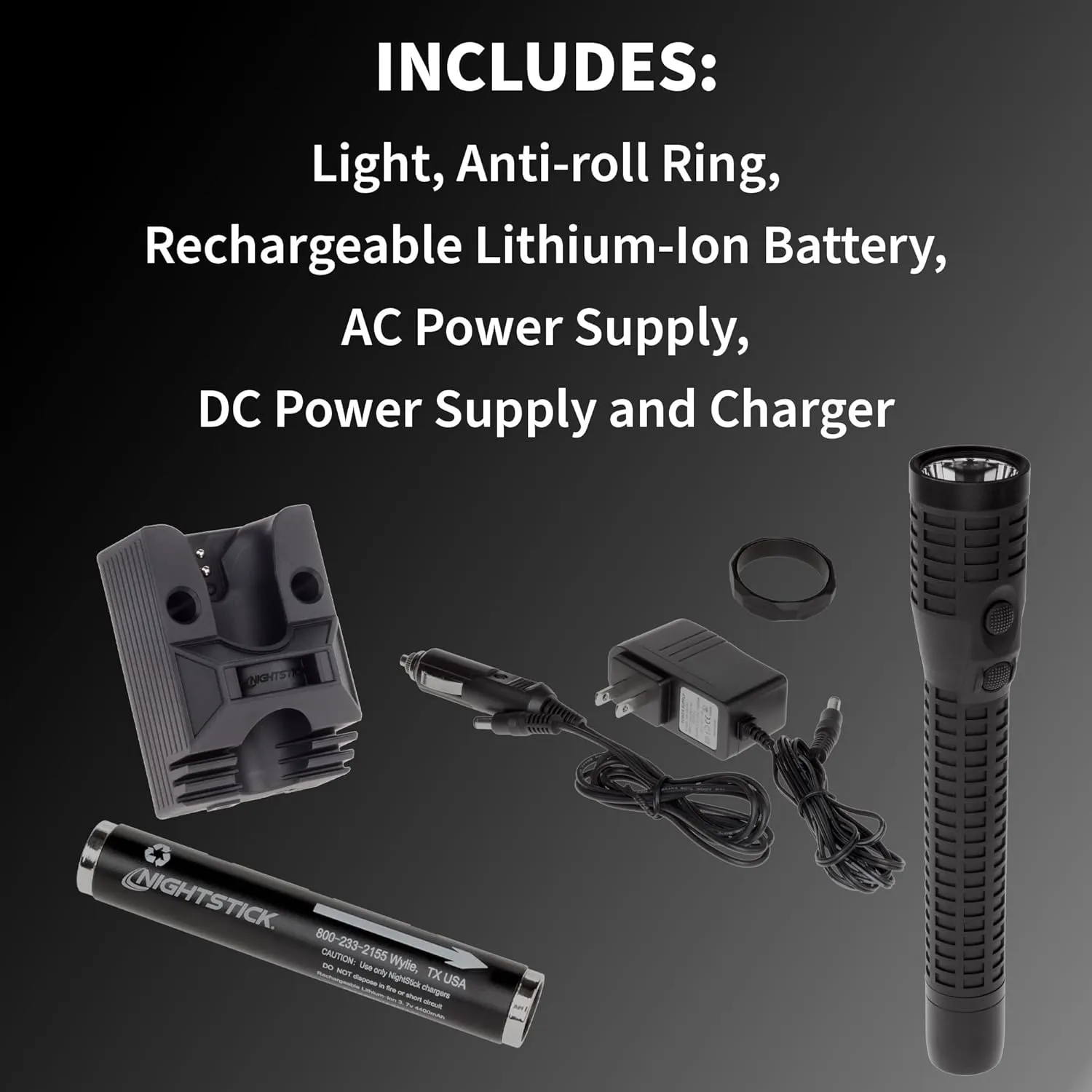 NIGHTSTICK NSR-9924X Polymer Dual-Light Rechargeable Flashlight