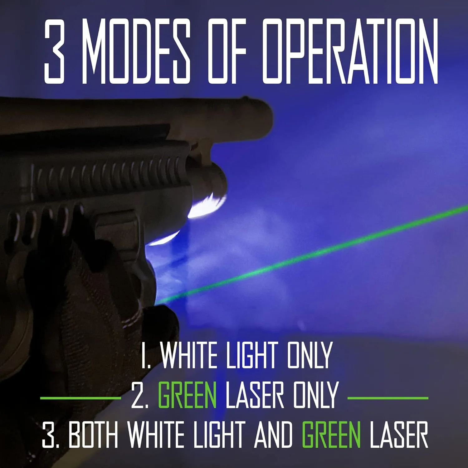 NIGHTSTICK SFL Shotgun Forend Light with Green Laser - 1200 Lumens