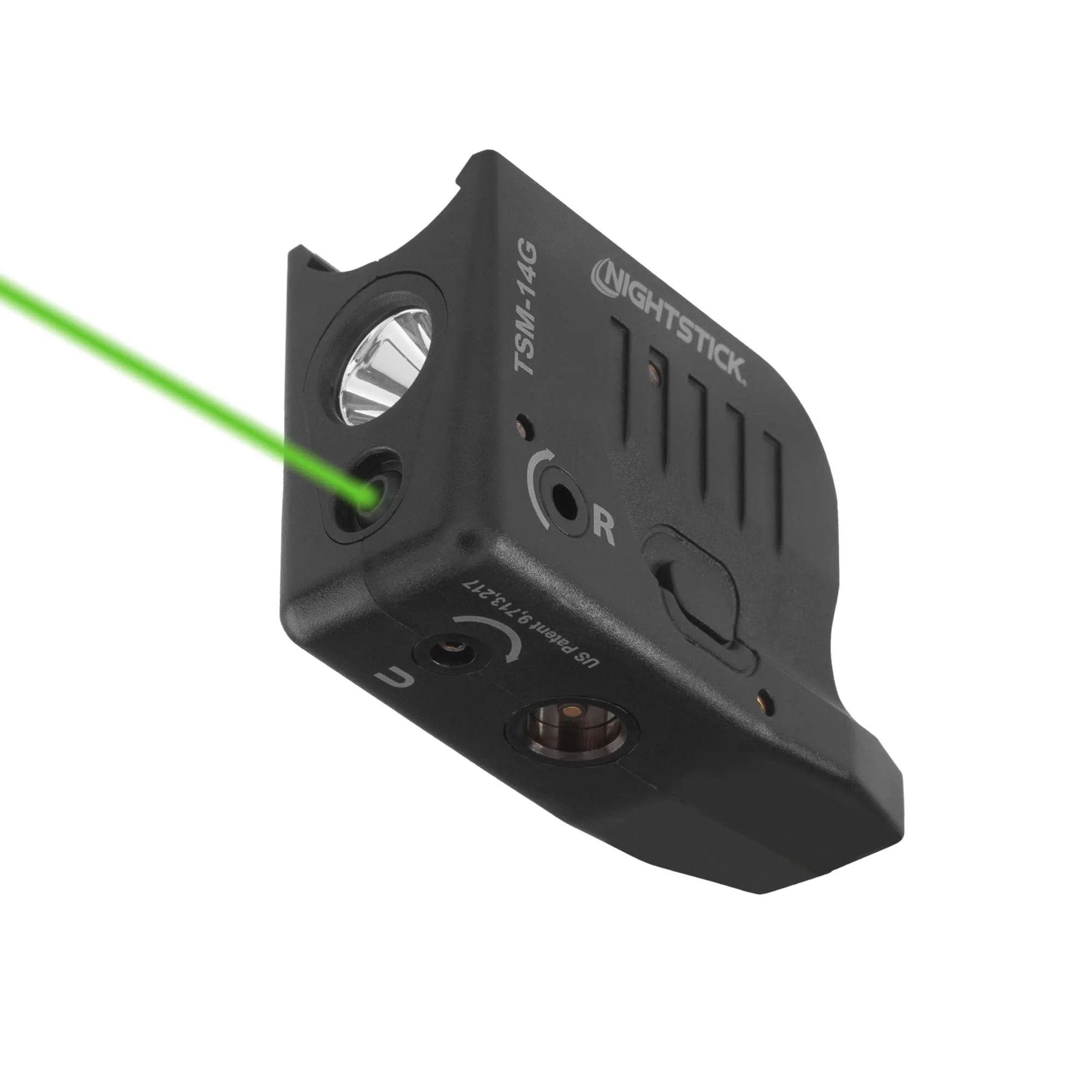 TSM 14G-Lumen Rechargeable Tactical Light withGreen Laser - IP-X4 Water-Resistant Laser Light Combo for Glock G43X MOS & G48