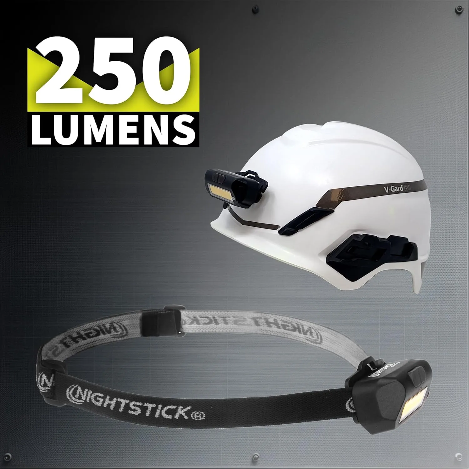 Nightstick USB-4510 Multi-Flood USB Headlamp w/ Brim Clip & Strap - LiPo Rechargeable