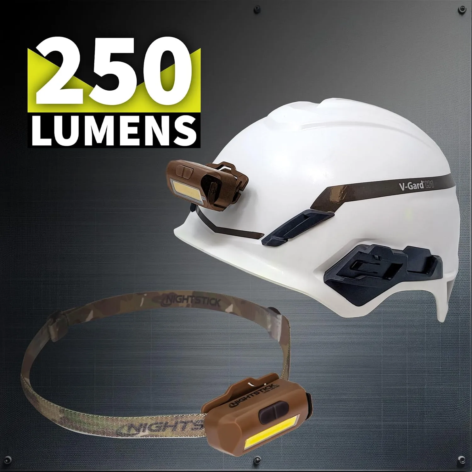 Nightstick USB-4510 Multi-Flood USB Headlamp w/ Brim Clip & Strap - LiPo Rechargeable