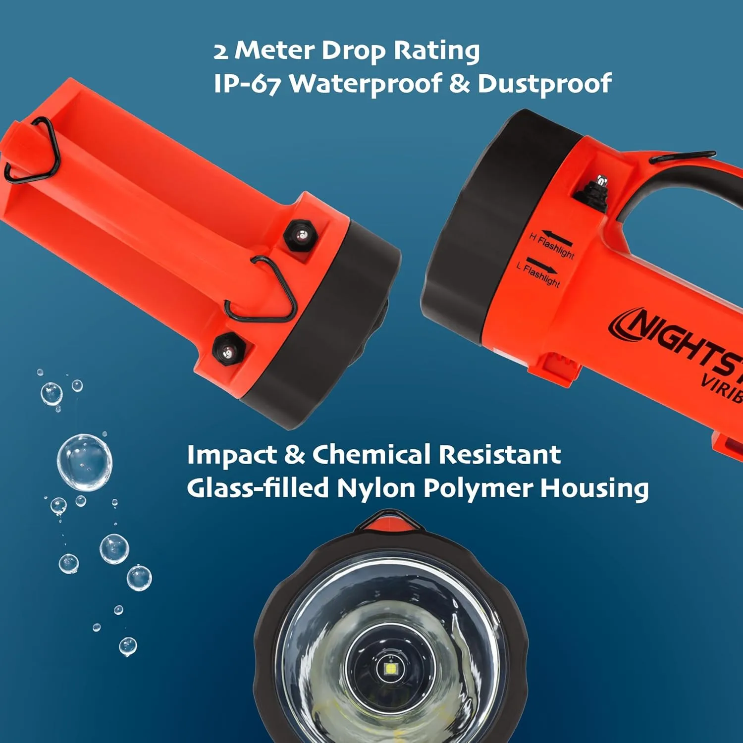 Nightstick XPR-5581RX Viribus - is Rechargeable X-Series Dual-Light Lantern Light - Red