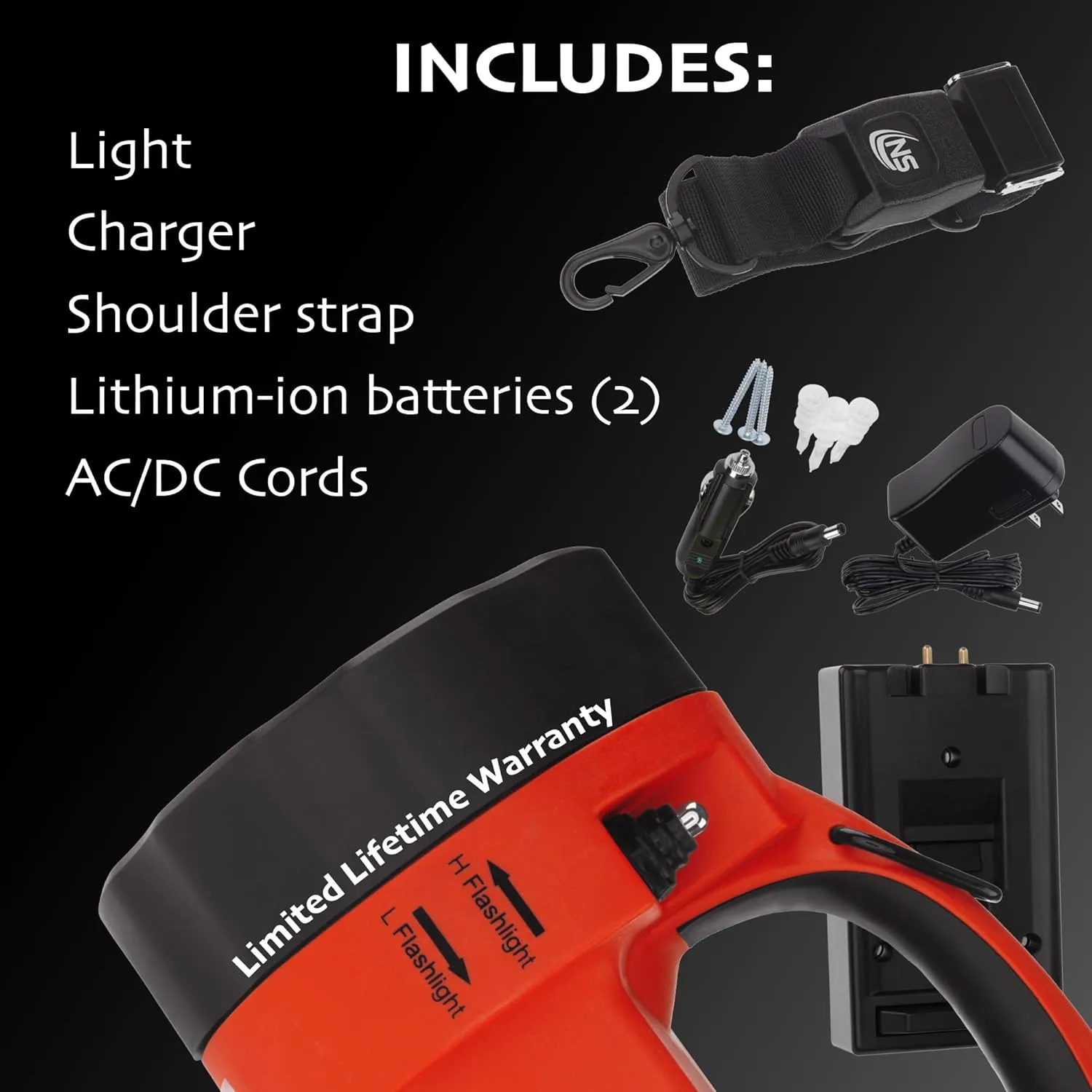 Nightstick XPR-5581RX Viribus - is Rechargeable X-Series Dual-Light Lantern Light - Red