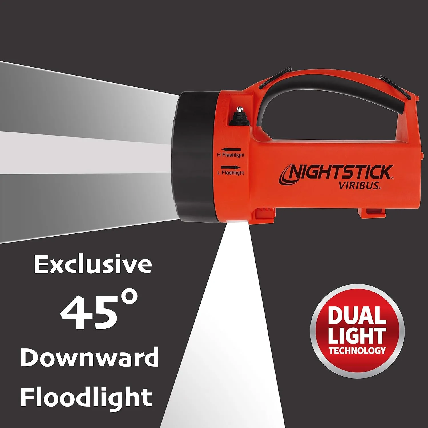 Nightstick XPR-5581RX Viribus - is Rechargeable X-Series Dual-Light Lantern Light - Red