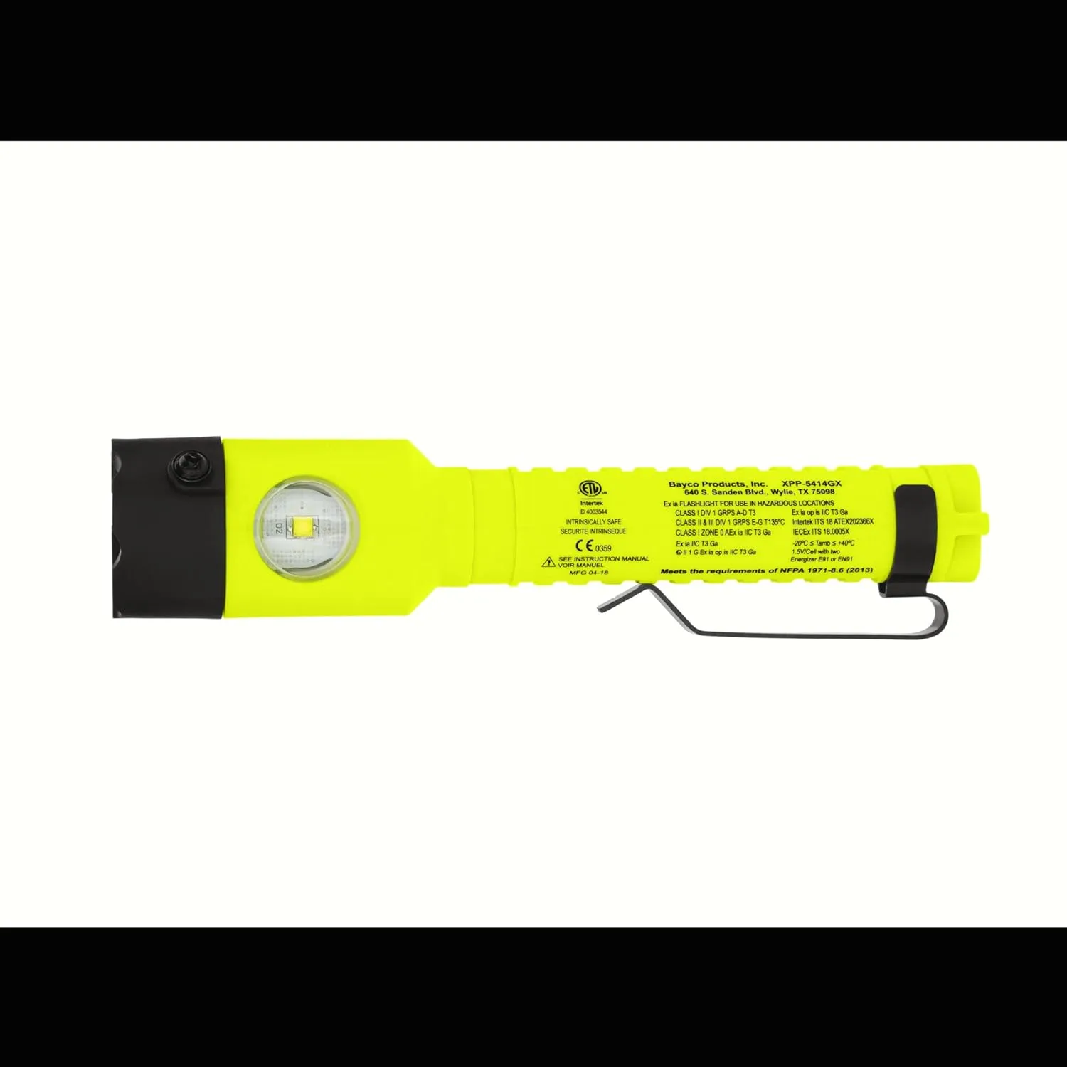 Nightstick XPP-5414GX Intrinsically Safe Dual-Light Flashlight w/Magnet-2 AA (not Included) -Green-UL913 / ATEX, Multicolor