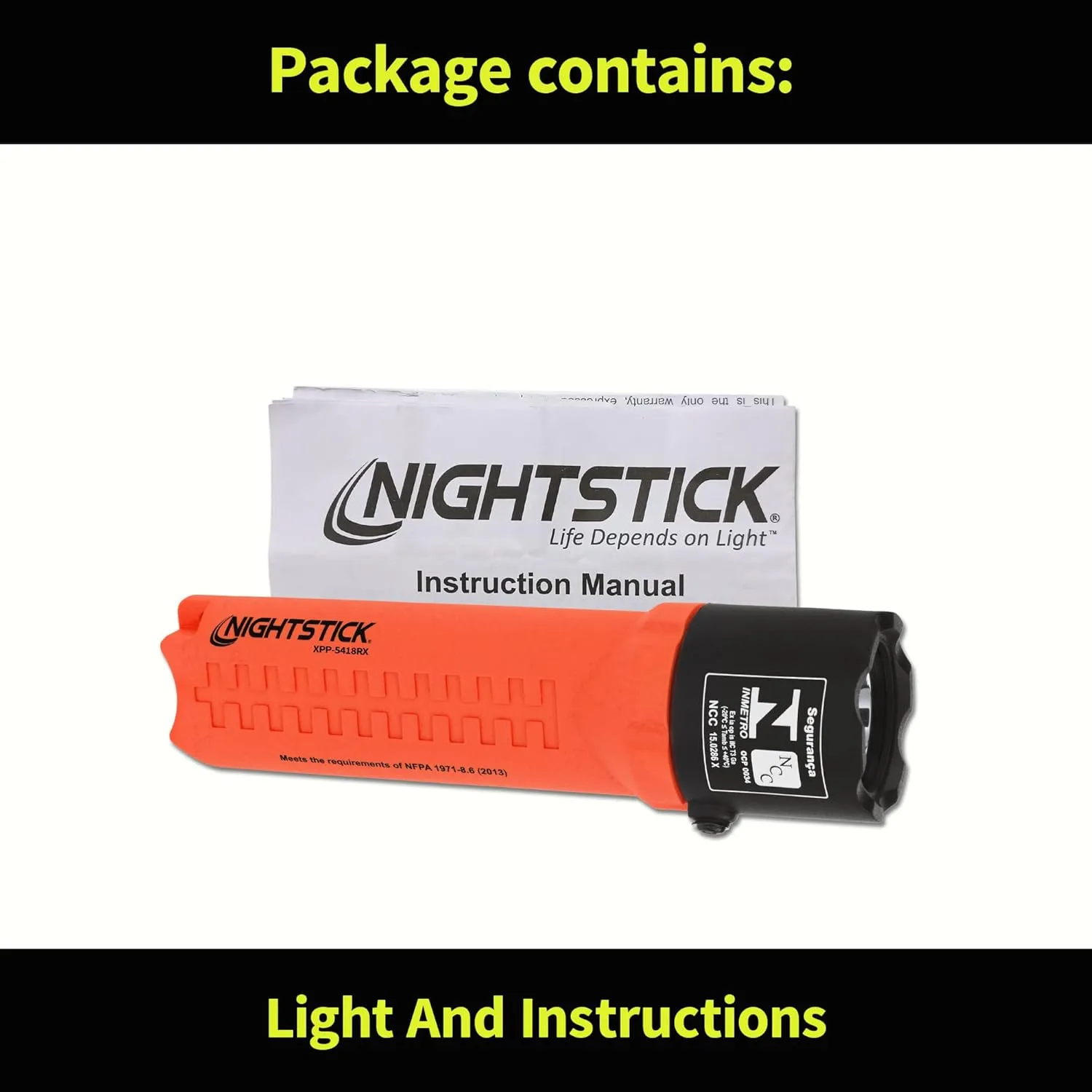 Nightstick XPP-5418RX Intrinsically Safe Flashlight-3 AA (not Included) -Red-UL913 / ATEX, Multicolor