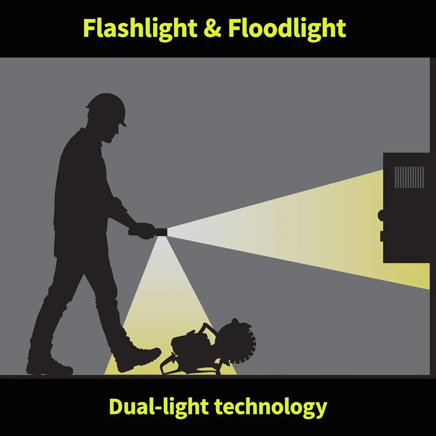 Nightstick XPP-5422GMX X-Series Intrinsically Safe Dual-Light Flashlight with Dual Magnets, Green/Black