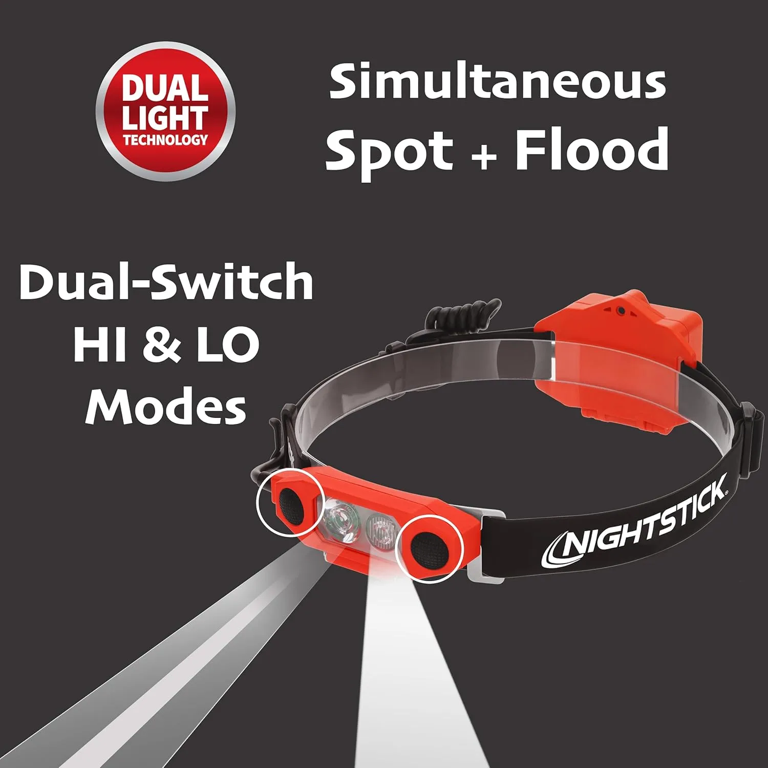 Nightstick XPP-5462 Intrinsically Safe Low-Profile Dual-Light Headlamp