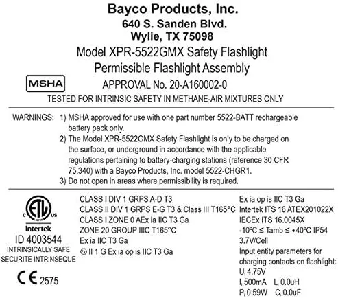 Nightstick XPR-5522GMX Intrinsically Safe Dual-Light Flashlight w/Magnets-Rechargeable-Green-UL913 / ATEX, Multicolor