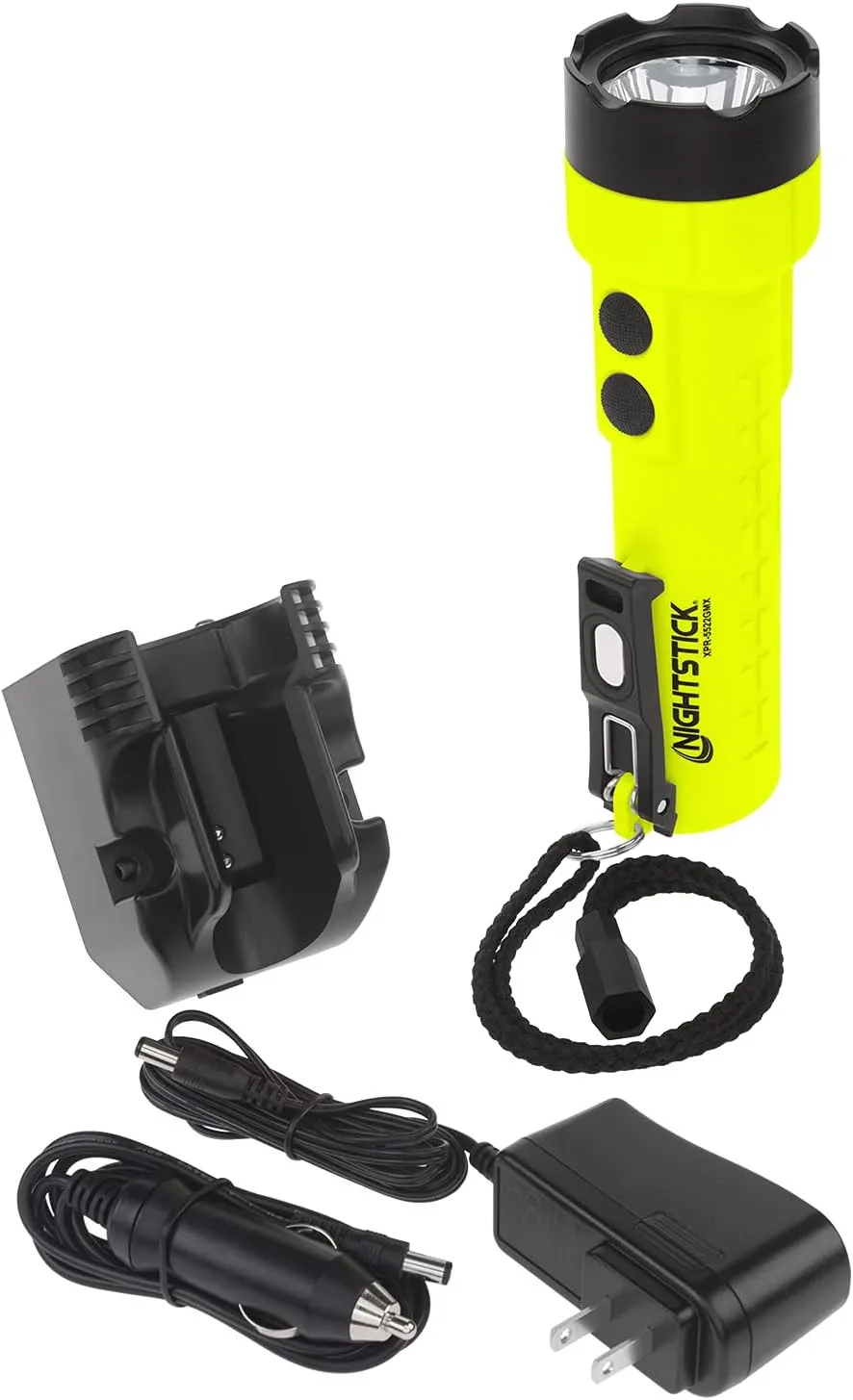 Nightstick XPR-5522GMX Intrinsically Safe Dual-Light Flashlight w/Magnets-Rechargeable-Green-UL913 / ATEX, Multicolor