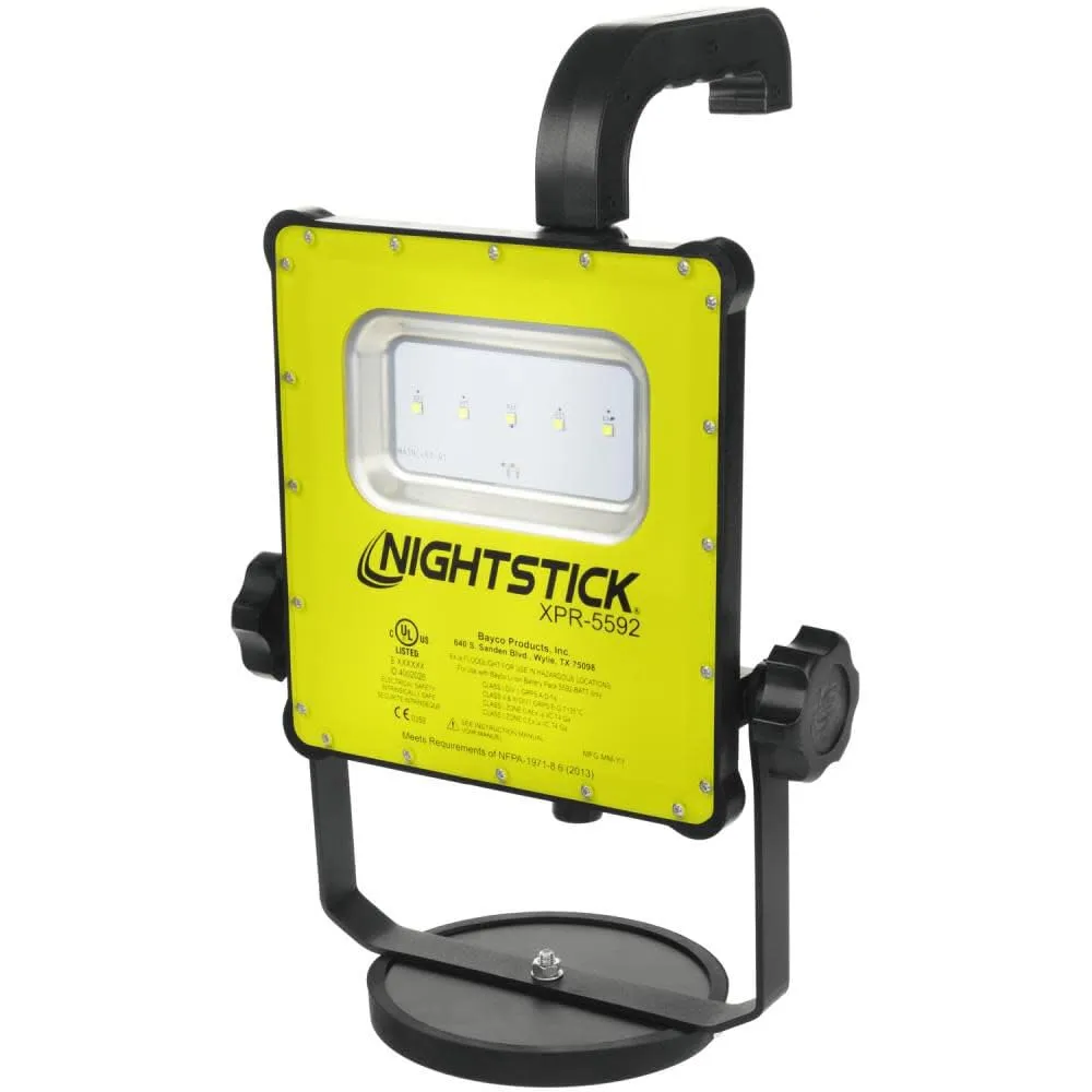 Nightstick XPR-5592GX [ZONE 0] Intrinsically Safe Rechargeable Scene Light w/Magnetic Base, Green