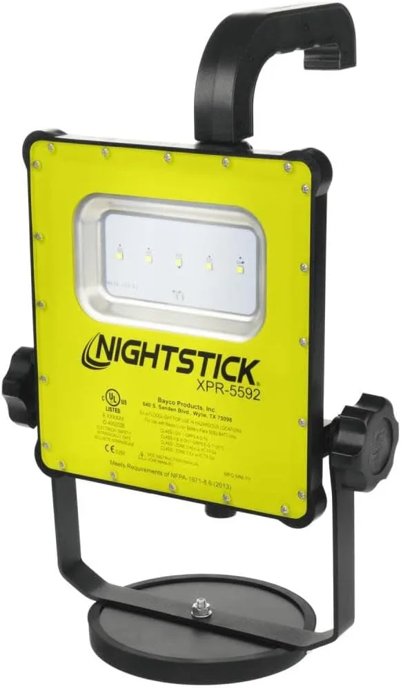 Nightstick XPR-5592GX [ZONE 0] Intrinsically Safe Rechargeable Scene Light w/Magnetic Base, Green