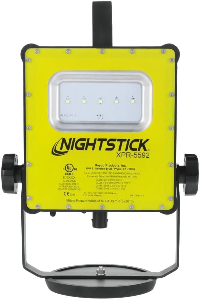 Nightstick XPR-5592GX [ZONE 0] Intrinsically Safe Rechargeable Scene Light w/Magnetic Base, Green