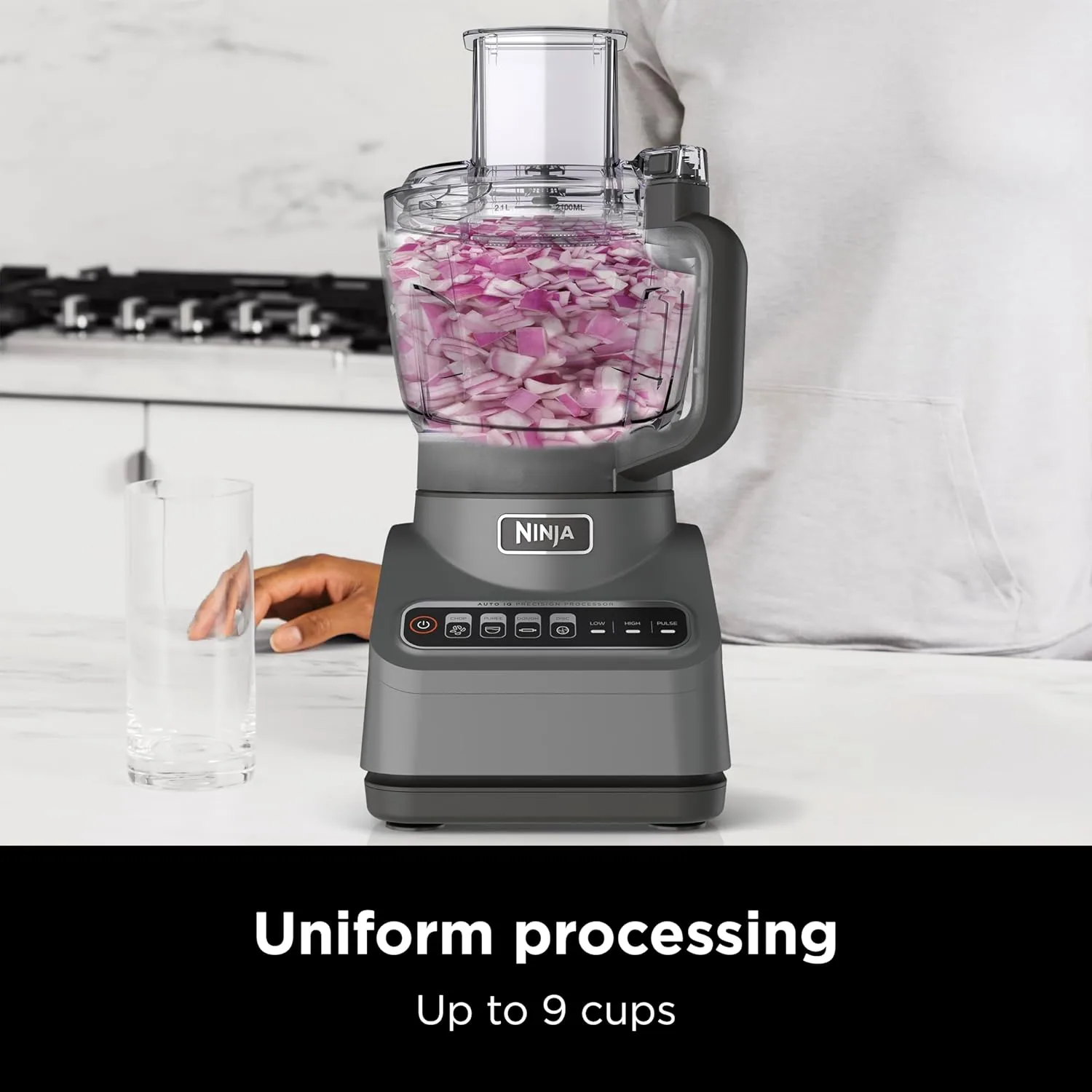 Ninja Food Processor, Professional Plus, 1000 Peak Watts, 4 Functions for Chopping, Slicing