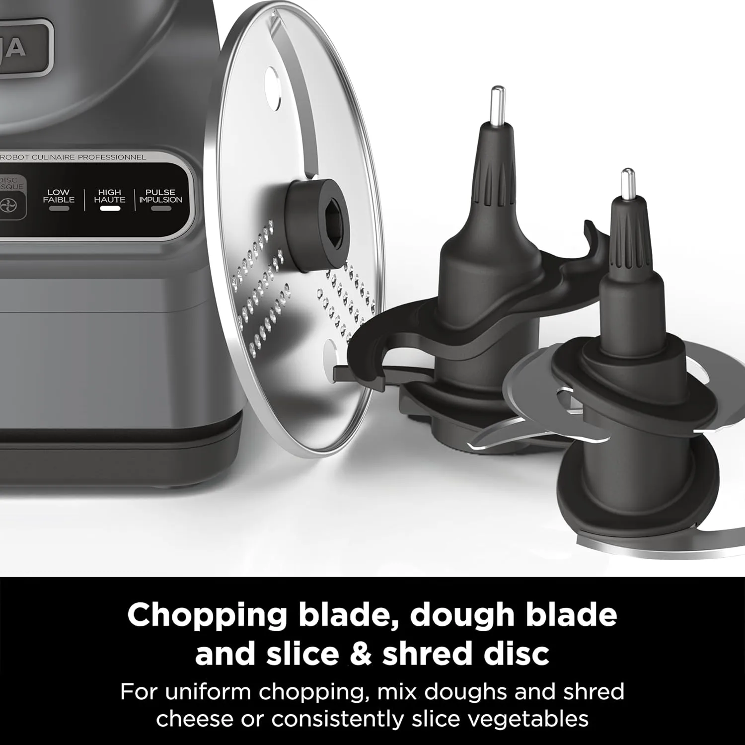 Ninja Food Processor, Professional Plus, 1000 Peak Watts, 4 Functions for Chopping, Slicing
