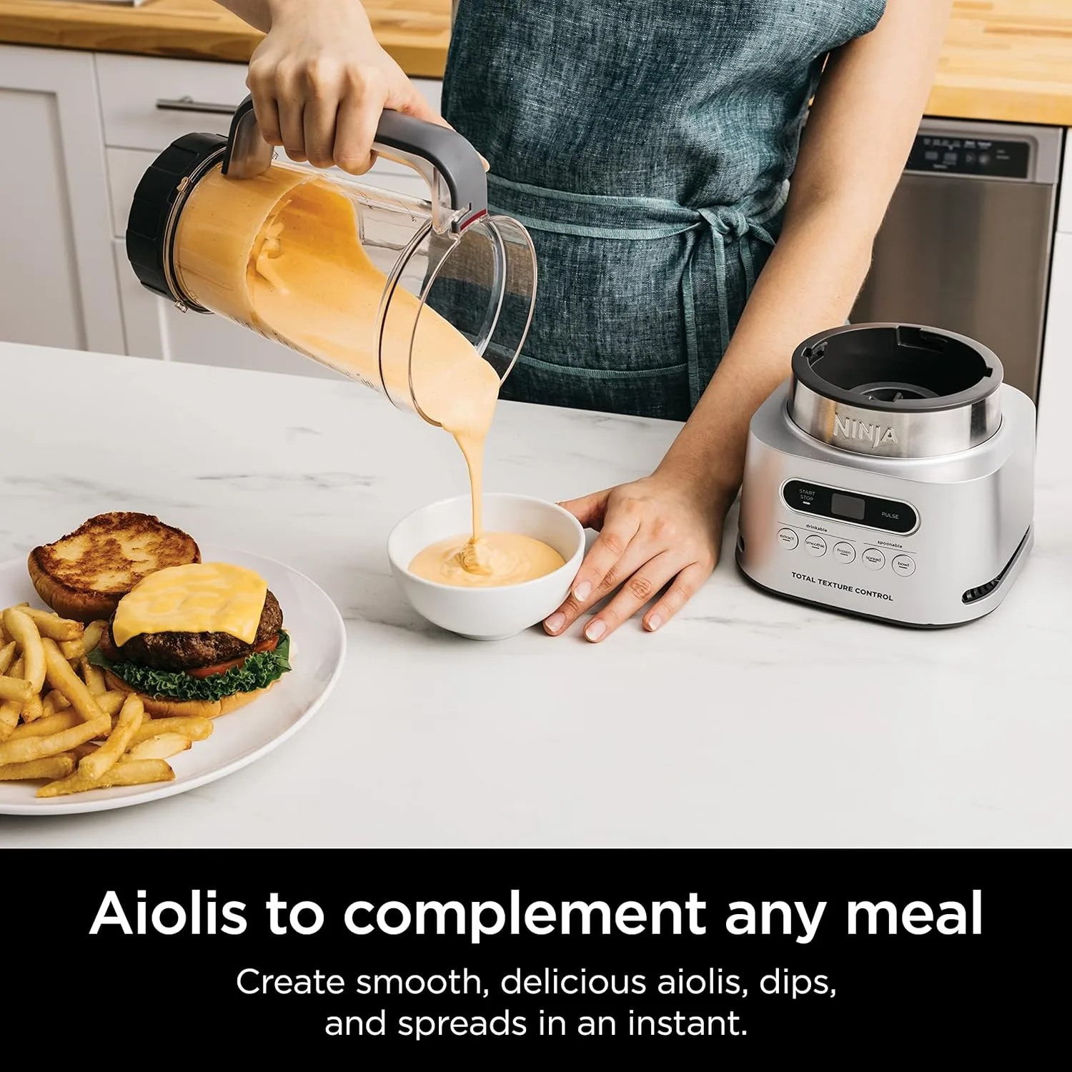 Ninja SS151 TWISTi Blender DUO, High-Speed 1600 WP Smoothie Maker & Nutrient Extractor* 5 Functions Smoothie, Spreads & More