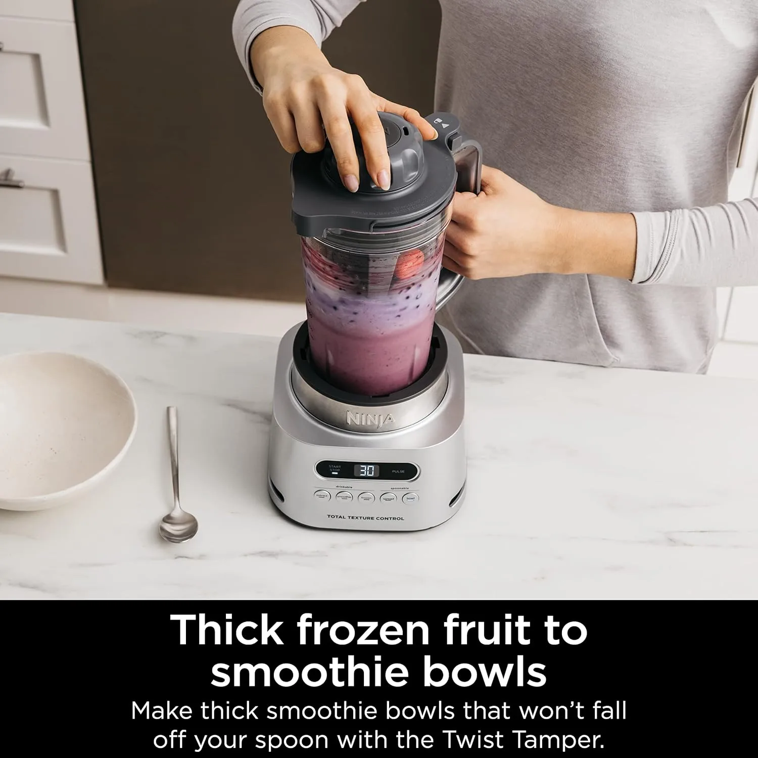 Ninja SS151 TWISTi Blender DUO, High-Speed 1600 WP Smoothie Maker & Nutrient Extractor* 5 Functions Smoothie, Spreads & More
