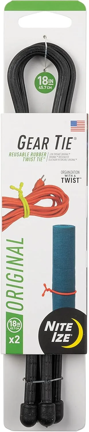 Nite Ize Original Gear Tie Reusable Rubber Twist Ties