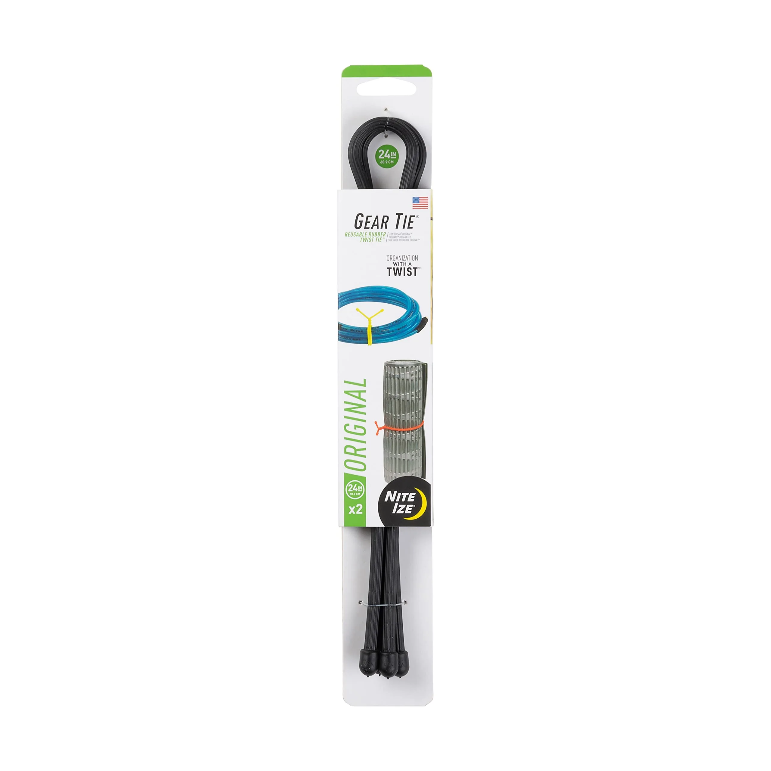 Nite Ize Original Gear Tie Reusable Rubber Twist Ties