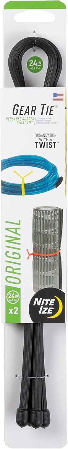 Nite Ize Original Gear Tie Reusable Rubber Twist Ties