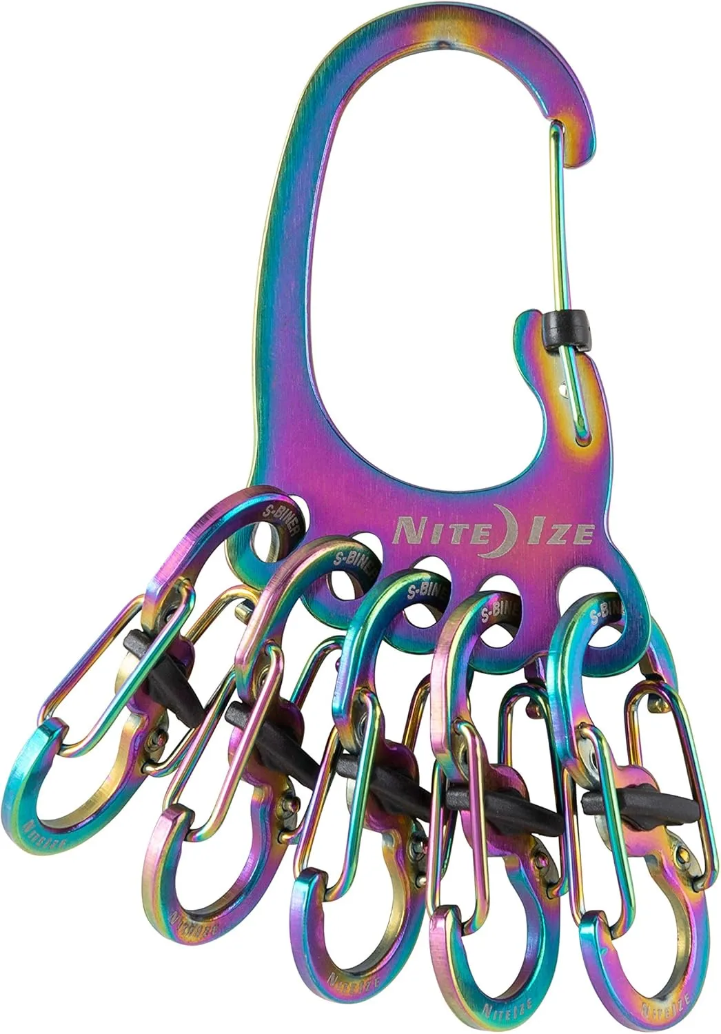 Nite Ize BigFoot Locker KeyRack Stainless Steel Key Holder with S-Biner MicroLocks