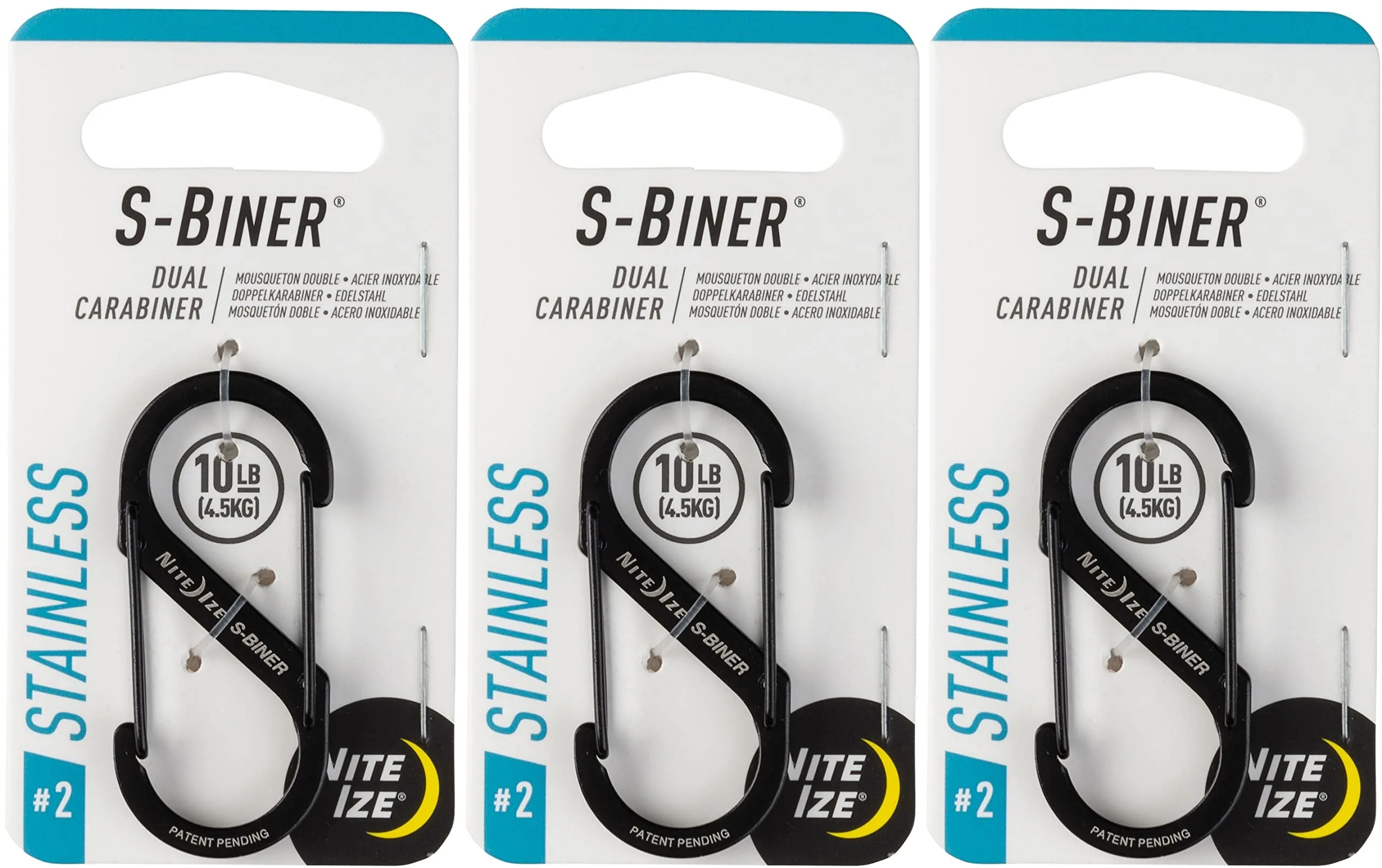 NITE IZE S-Biner Stainless Steel Dual-Gated Carabiner