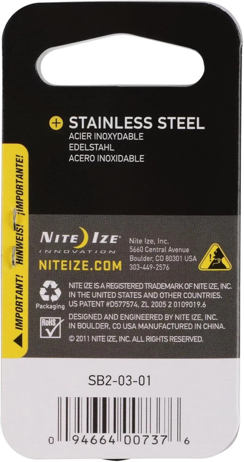 NITE IZE S-Biner Stainless Steel Dual-Gated Carabiner