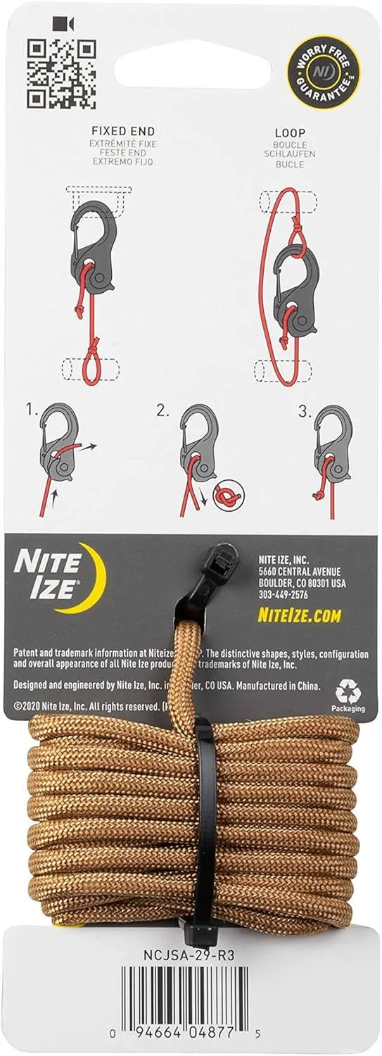 Nite Ize CamJam Cord/Rope Tightener with Carabiner Clip