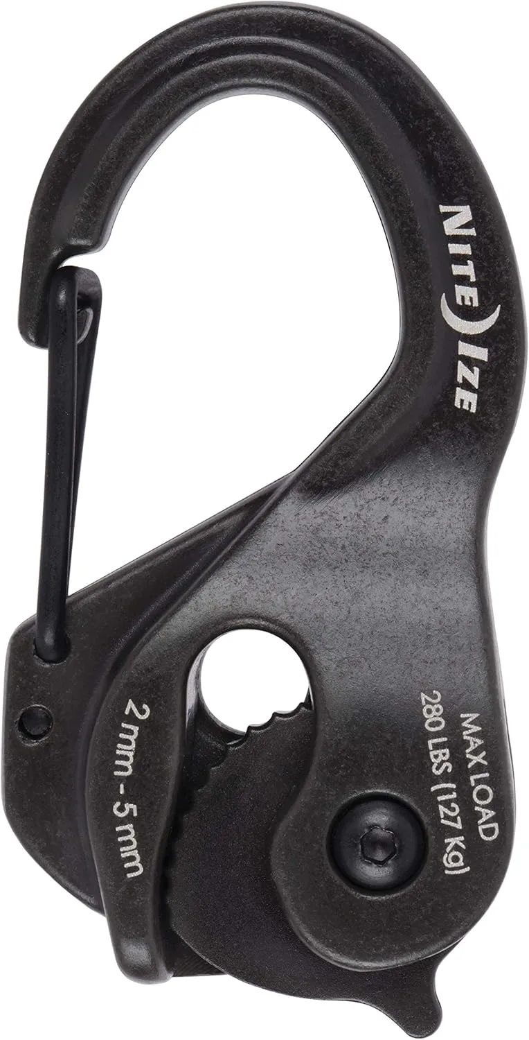 Nite Ize CamJam XT Aluminum Rope Tightener - Adjustable Rope Tightener Carabiner - Hiking & Camping Gear Essentials
