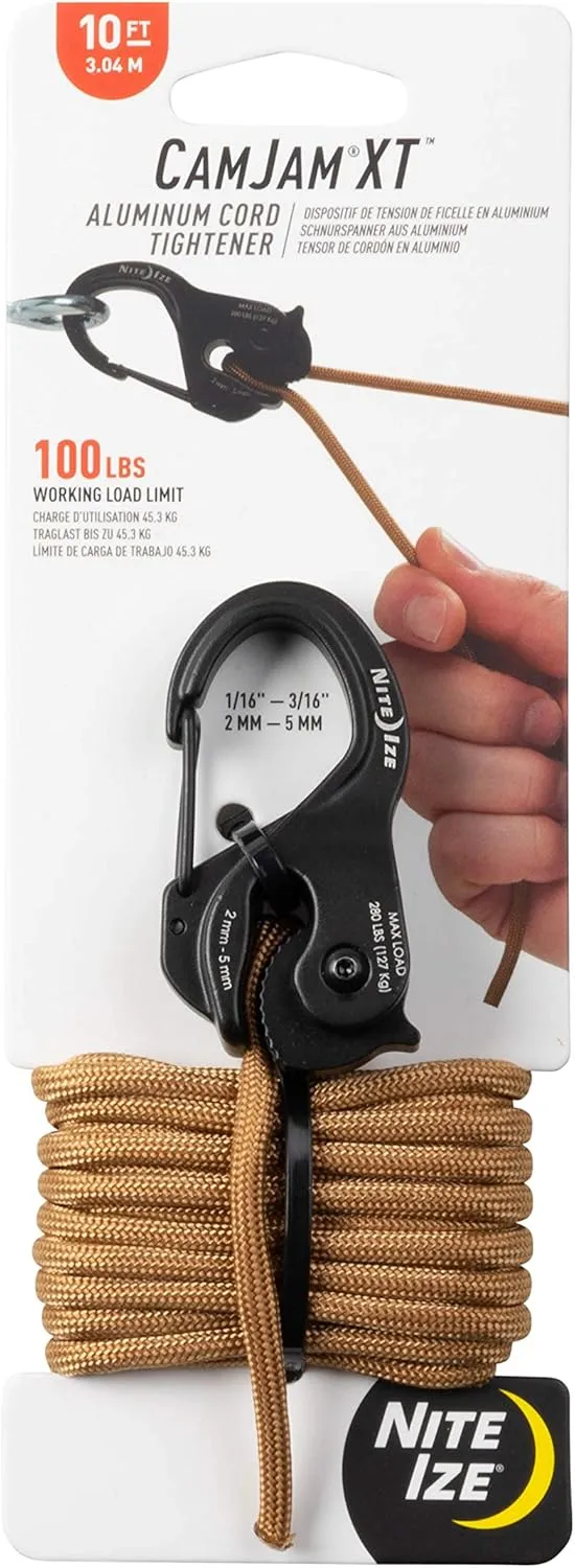 Nite Ize CamJam Cord/Rope Tightener with Carabiner Clip